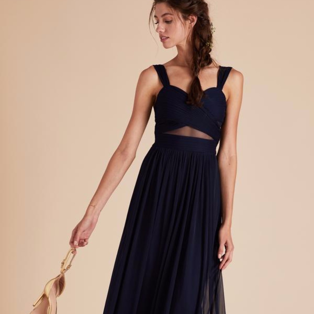 Birdy Gray Elyse Bridesmaid Dress- Navy- Large